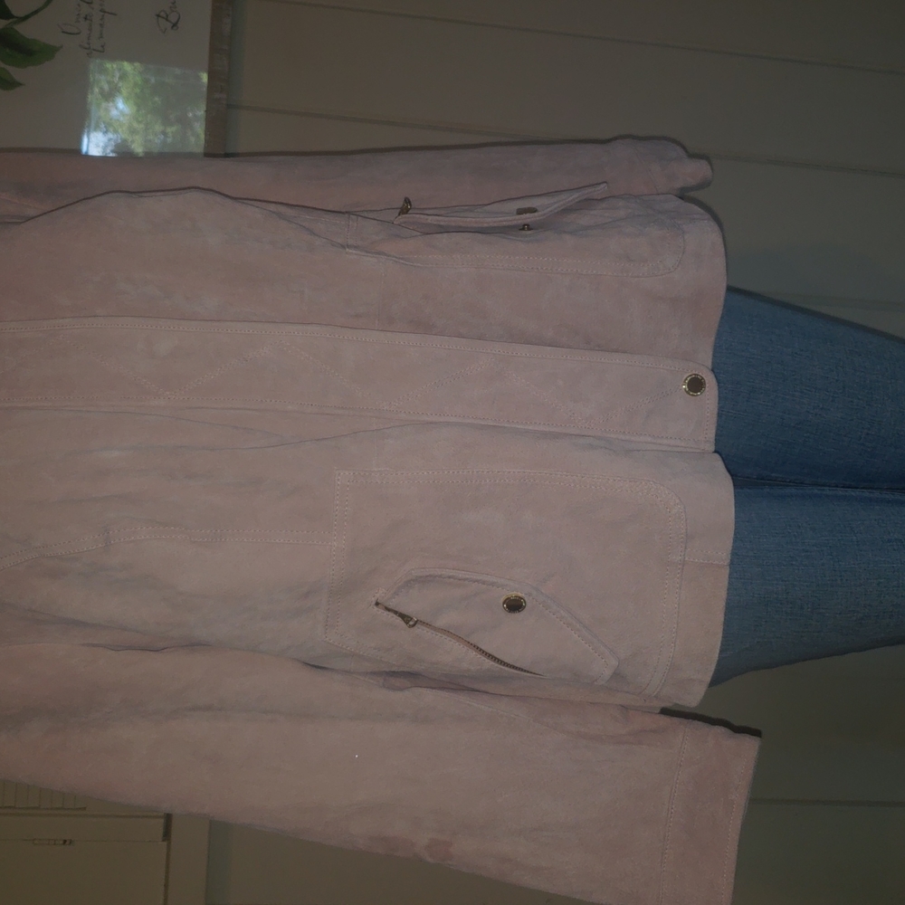 ISAAC MIZRAHI LIVE SUEDE FLIGHT JACKET SIZE 22 IN WOMENS - Picture 4 of 14